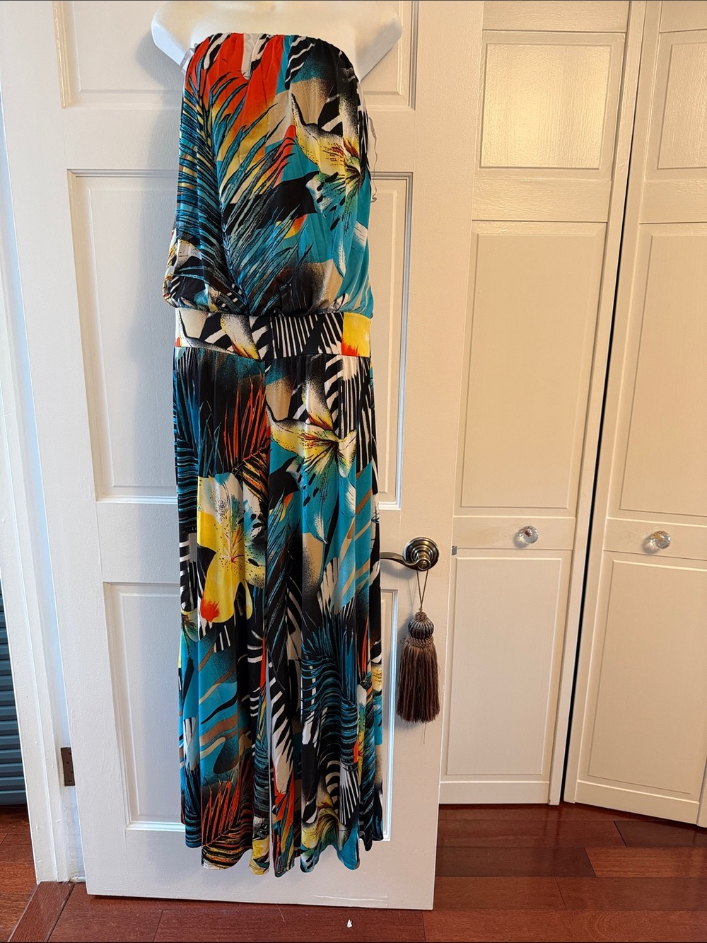 Tropical Strapless Jumpsuit